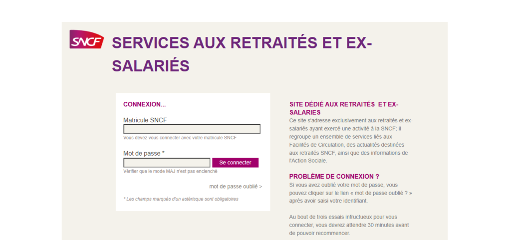 Agence Paie et Famille SNCF : connexion, services et démarches en ligne