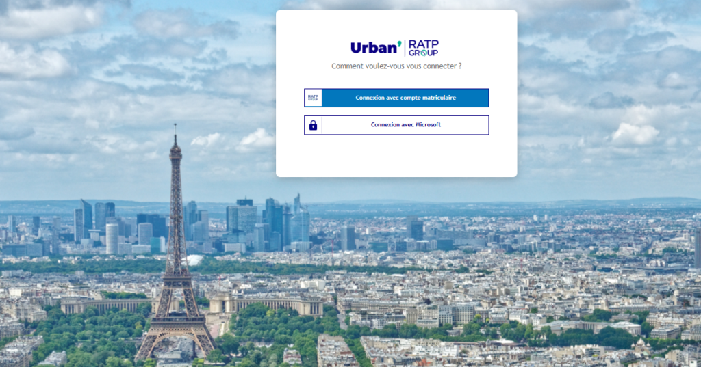 Urban Web RATP : accès, authentification et gestion du compte agent