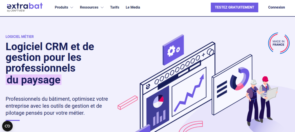 Myextrabat pour entreprises du BTP : logiciel complet de gestion de chantiers, équipes et SAV