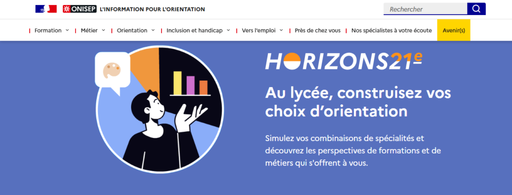 Onisep Horizons 21 : comment choisir ses spécialités au lycée et son orientation après le bac