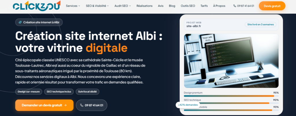 Agence web Albi Clickzou : l’expertise locale au service de votre succès numérique