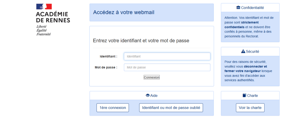 Webmail Rennes : accès et utilisation de la messagerie académique