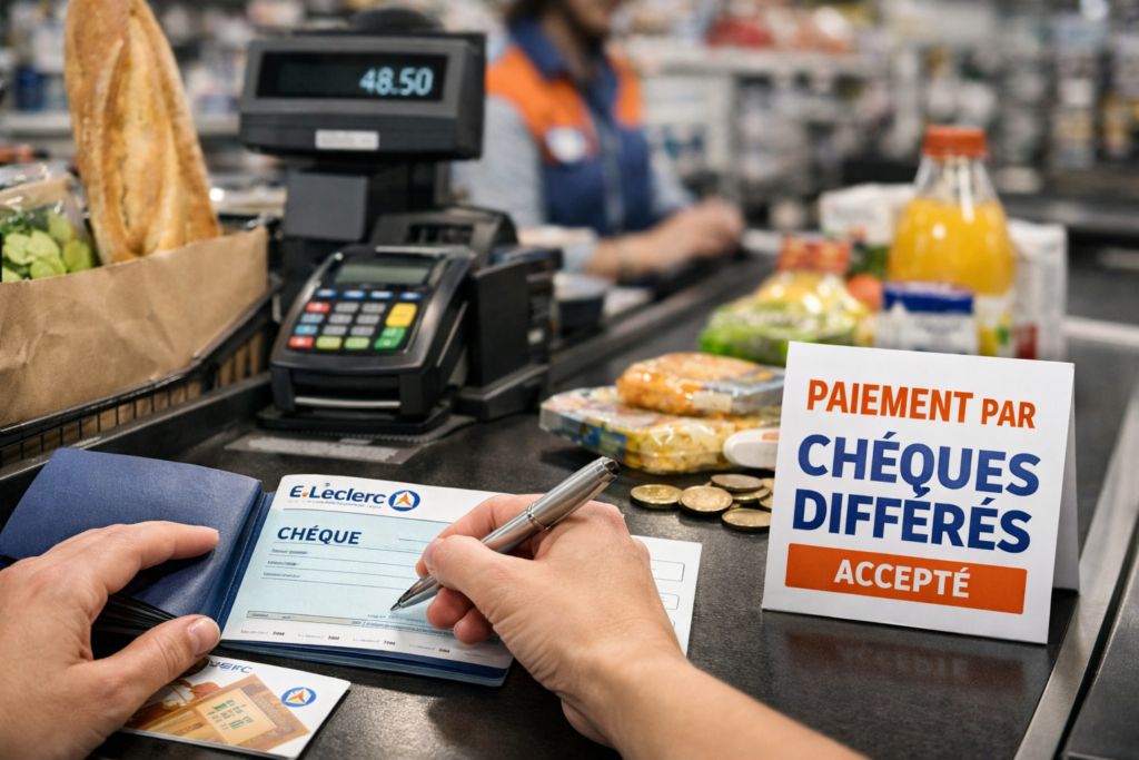 Chèque différé Leclerc : fonctionnement réel, conditions et stratégie d’utilisation